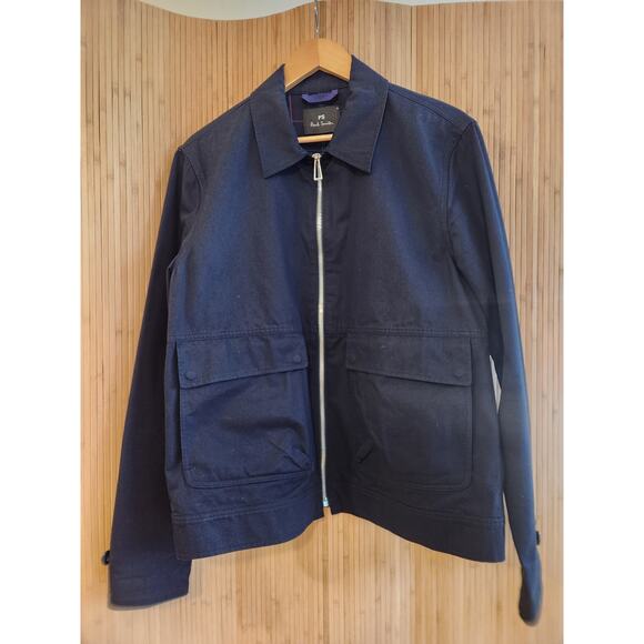 PS Paul Smith Men’s Cotton Zip Jacket (Navy) - Picture 1 of 9